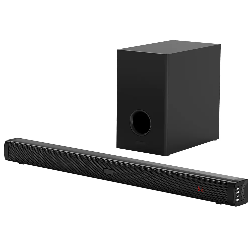 Wall-hung Type Aux In Strong Bass Subwoofer Bluetooth TV Soundbar Living Room Audio Sets Sound Bar