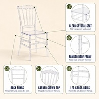 Chaise de salle à manger en plastique blanc sans accoudoirs, empilable, directement de l'usine, pour hôtel et banquet