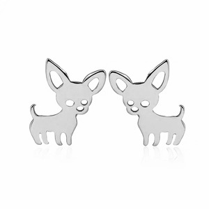 Orecchini a Perno a Forma di Volpe e Cane per Donne, Gioielli per Orecchie con Piccoli Animali, Accessori di Moda - Product Image 5