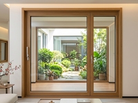 Portes coulissantes en aluminium à double vitrage étanches à l'eau et hermétiques au gaz RICHOCEAN, style contemporain, pour balcon et chambre