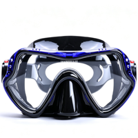 Masker Selam OEM Kaca Tempered dengan Pelindung Silikon Cair, Universal untuk Freediving Profesional, Jernih, Bebas BPA, Ramah Lingkungan