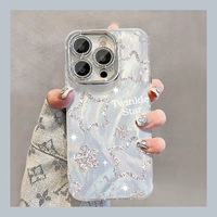 Design de luxe étoiles scintillantes pour Apple 16Promax étui de téléphone portable IMD Sense IP15 paillettes trou fin avec lanière incluse