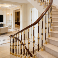 Ventes d'usine : Spindles de balcon et rampes d'escalier en alliage aluminium-magnésium de haute qualité pour la décoration intérieure de villas et appartements