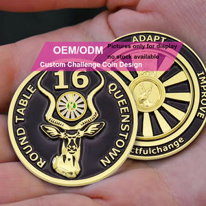 Troqueles de estampado de diseño 3D gratis de fábrica, moneda de desafío de aleación de Zinc, monedas de Metal grabables personalizadas, moneda de recuerdo conmemorativa Doble - Product Image 1