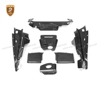 Kit Interior Mesin Serat Karbon Kering untuk Audi R8 2016-2018 Pelat Insulasi Panas Panel Samping Tutup Oli V10 Penutup Intake