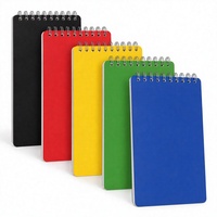 Carnet à spirale personnalisé, reliure à anneaux, couverture lisse, coins arrondis, portable pour notes, mémos et idées