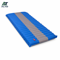 Matelas de camping pliable léger et imperméable en Oxford pour la randonnée en plein air, 4 saisons, avec pompe à air intégrée