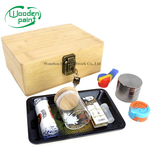 Custom Natural Remedy Bamboo Stash Accessory for Storage Herbal <strong>Herb</strong> <strong>Box</strong> Rolling Kit Tray Grinder Storage Wooden <strong>Box</strong> - Product Image 6