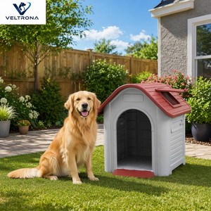 Caseta <span class=keywords><strong>para</strong></span> <span class=keywords><strong>Perros</strong></span> <span class=keywords><strong>de</strong></span> Plástico Resistente a la Intemperie, con Puerta <span class=keywords><strong>de</strong></span> Ventilación, <span class=keywords><strong>para</strong></span> Exteriores - Product Image 2