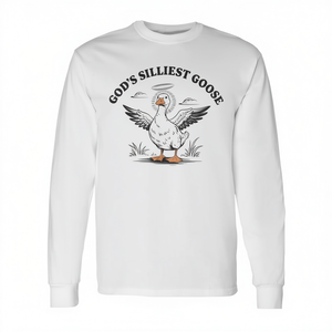 Camiseta de manga larga Gods Silliest Goose, diseño vintage con humor divertido - Product Image 2
