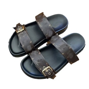 Sandalias Casuales Planas de Diseño con Hebilla Metálica Estampadas, de Lujo, Nuevas, de Alta Calidad, Retro, para Playa, al Aire Libre, para Mujer, Estilo INS 2025 - Product Image 2