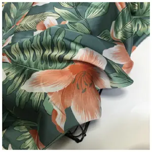 Tissu en mousseline de soie pour la robe, 5 m, motif floral à imprimés numériques