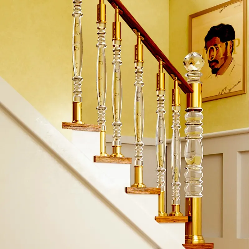 Barandilla de escalera de cristal, decoración moderna para el hogar, balaustrada de cristal