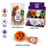 Sucettes d'Halloween effrayantes en forme de citrouille, fantôme, sorcière, Frankenstein, bonbons durs aromatisés aux fruits, cadeaux de fête, vente en gros
