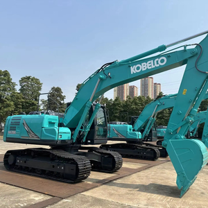 Excavatrice sur chenilles hydraulique Kobelco SK200 d'occasion, 20 tonnes, modèle 2022, moteur en bon état, peinture d'origine, pour travaux de terrassement - Product Image 3