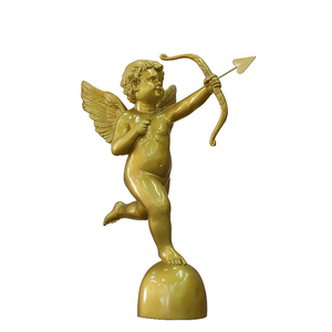 Scultura europea di angelo di tiro con l'arco di cupido in materiale in fibra di vetro per l'ornamento dell'hotel del cortile modella il prodotto - Product Image 1