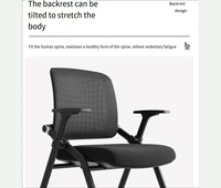 Chaise de formation au design moderne avec accoudoirs et table pliante