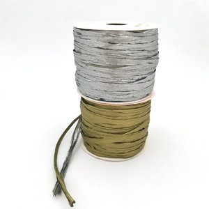 Metallic Shiny Gold Silver Paper <strong>Raffia</strong> Ribbon <strong>String</strong> for Valentine's Day Wedding Holiday Everyday Gifts Wrapping Decorations - Product Image 2