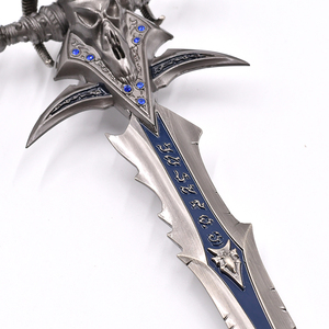 Chất Lượng Cao Kim Loại Hợp Kim Wows Frostmournes Thanh Kiếm 30Cm Trò Chơi Phòng Trang Trí Cosplay Kim Loại Mô Hình Thanh Kiếm Đồ Chơi - Product Image 5
