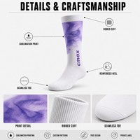 Chaussettes de compression personnalisées pour hommes et femmes, randonnée, trekking en plein air, soutien du mollet, talon renforcé, OEM