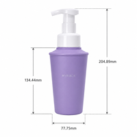 Bouteille pompe moussante en PET mat de 400 ml pour savon moussant, nettoyant visage, lavage des mains et lavage du corps, emballage personnalisé
