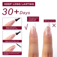Gelsky Épais Gel Doux Nail Tip French Gel X Nail Tips Full Cover Coffin Nail Tips
