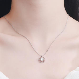 MYF fábrica al por mayor joyería femenina plata esterlina 925 <span class=keywords><strong>sol</strong></span> colgante <span class=keywords><strong>collar</strong></span> con circón <span class=keywords><strong>Sol</strong></span> Colgante <span class=keywords><strong>Collar</strong></span> para bodas - Product Image 2