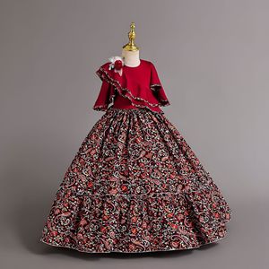 AC155 <span class=keywords><strong>Robe</strong></span> pour enfants <span class=keywords><strong>Robe</strong></span> longue à manches courtes de qualité <span class=keywords><strong>Robe</strong></span> de soirée de mariage pour petite fille - Product Image 3