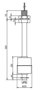 חיישן רמת נוזל מים נוזל מים רמת בקרת מתג לבריכות תעשייתיות ומיניינגבריכות אלקלי - Product Image 4