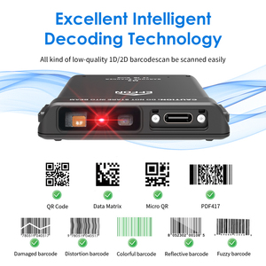 Lecteur de codes-barres 2D sans fil à clipser pour téléphone <span class=keywords><strong>portable</strong></span>, lecteur de codes QR Bluetooth <span class=keywords><strong>portable</strong></span> pour iOS et Android, inventaire d'entrepôt - Product Image 3