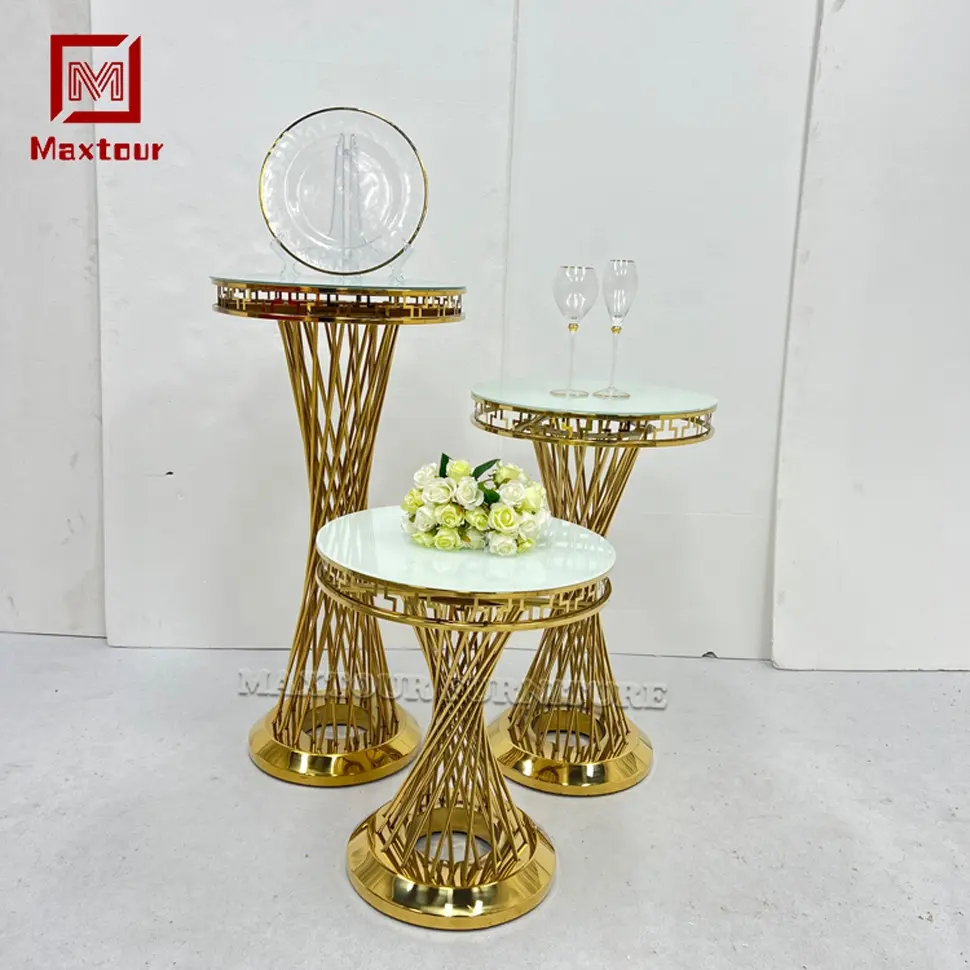 Đám cưới centerpieces thép không gỉ sàn hoa bảng bình cột hoa đứng cho bảng