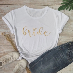 <span class=keywords><strong>Camisetas</strong></span> de manga corta para dama de honor, ropa con letras del alfabeto europeo y americano - Product Image 3
