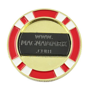 हटाने योग्य गेंद मार्कर के साथ चुंबकीय चांदी चुनौती सिक्का रखती है LinksWalker एनसीएए चुनौती सिक्का 2 टीम Logoed गोल्फ की गेंद के साथ मार्च - Product Image 5