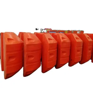 DN450 flutuadores de tubos de plástico para tubulação de dragagem marítima, 18 polegadas, espuma PU de alta densidade