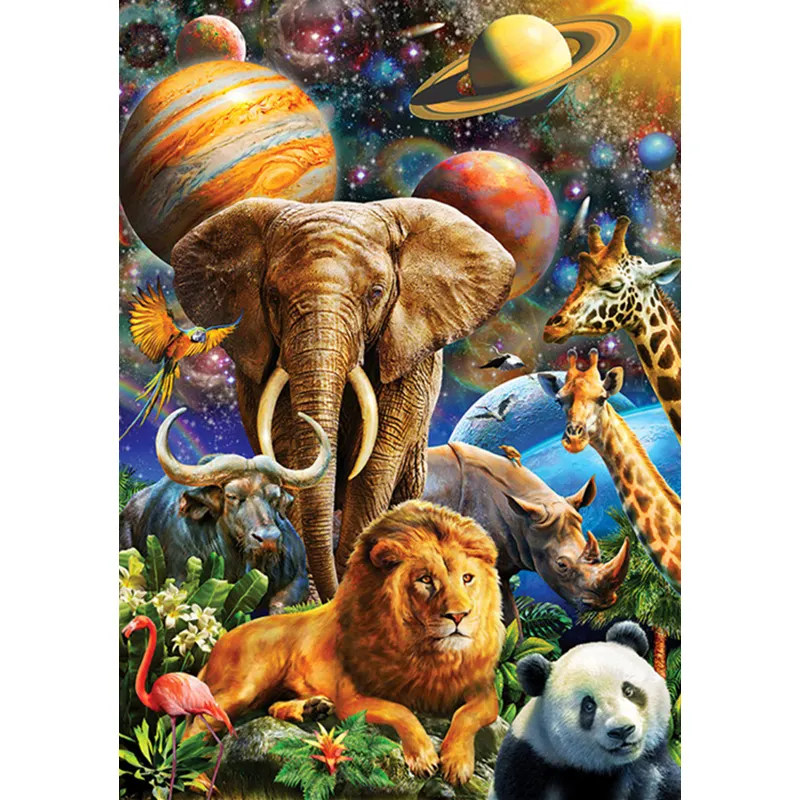 5D Diamond Painting Kits Elephant Animal DIY Diamond Art Embroidery Mosaic Picture of Rhinestones Gift for Adults and Kids