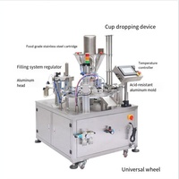 Machine de remplissage et de scellage de gobelets en plastique à tartiner le chocolat liquide rotatif automatique