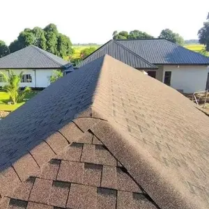 Waterproof asphalt Roofing Shingles mosaic style tile one layer roof material