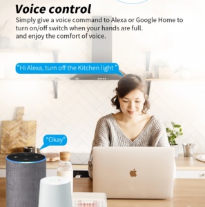 Matter Thread Smart Home Homekit APP US AU 10A 2200W Chambre villa 110V 240V Alexa Google Wall Switch SmartThings - Product Image 5