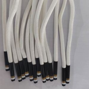100% Braided Polyester Drawstring Cord Custom Hoodie <b>String</b> Aglet Metal Tip for Round Hoodie Pants & Shoes - Product Image 3