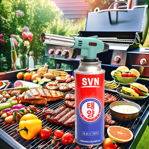 Chất Lượng Cao Xách Tay Hàn Quốc Phong Cách Trắng Butan Gas Torch Nhẹ Hơn CE Chứng Nhận Cho Ngoài Trời BBQ Cắm Trại Sử Dụng Làm Bằng Nhựa Kim Loại - Product Image 2