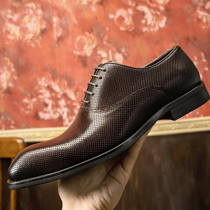 Chaussures Oxford en tricot de luxe pour hommes - Bout pointu, lacets, antidérapantes, imperméables, résistantes à l'usure, chaussures de ville - Product Image 1