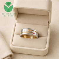 Bague Betterstar plaquée or 18 carats avec diamant de laboratoire VVS, certifiée IGI, taille brillant, alliance classique pour femmes et hommes, usage quotidien
