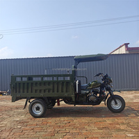Tricycle utilitaire motorisé à trois roues pour adultes, type carrosserie ouverte, moteur essence 250cc refroidi par eau, capacité de charge 1500-2000kg