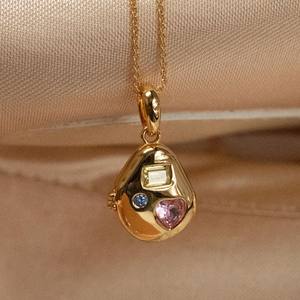 Ожерелье с золотым медальоном, 14 карат - Product Image 4