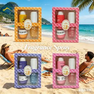 Ensemble trois-en-un de lotion pour le corps, gel douche et <span class=keywords><strong>parfum</strong></span> numérique brésilien le plus vendu, <span class=keywords><strong>parfum</strong></span> de citron et de mangue, marque de <span class=keywords><strong>parfum</strong></span> haut de gamme pour femmes - Product Image 3