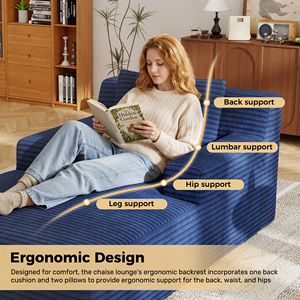 Sofá Cama Individual Extra Grande Reclinable de Terciopelo, Envasado al Vacío, Sin Ensamblaje, para Dormitorio, Sala de Estar y Uso en Exteriores - Product Image 5