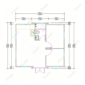 Maison modulaire préfabriquée moderne à 2 chambres, prête à être expédiée, avec cuisine, <span class=keywords><strong>salle</strong></span> <span class=keywords><strong>de</strong></span> <span class=keywords><strong>bain</strong></span> et terrasse, extensible, type conteneur - Product Image 2