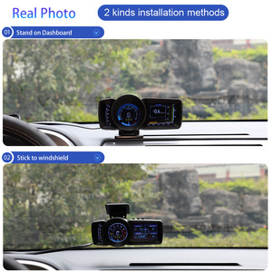 Affichage tête haute universel pour voiture Hud Obd Gps <span class=keywords><strong>Speedo</strong></span> Meter RPM Turbo Pressure Varie Interface OBD2 Heads Display for Safety Driving - Product Image 2