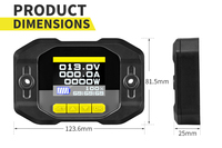 12V 100A Monitor de batería Probador de batería Medidor de corriente de voltaje Indicador de capacidad de batería Medidor de Coulomb