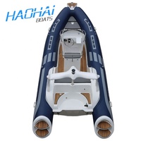 Bateau HAOHAI, yacht de luxe 8 places RIB580B avec coque en fibre de carbone CE 5,8 m/19 pieds, moteur hors-bord en aluminium pour la pêche et les loisirs